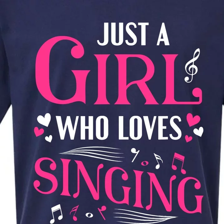 Singer Gifts Just A Girl Who Loves Singing Sueded Cloud Jersey T-Shirt