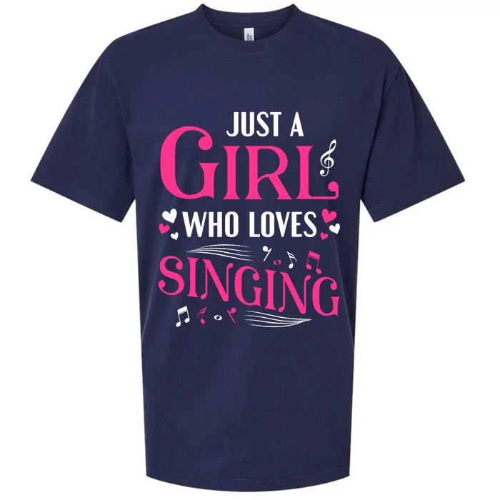 Singer Gifts Just A Girl Who Loves Singing Sueded Cloud Jersey T-Shirt