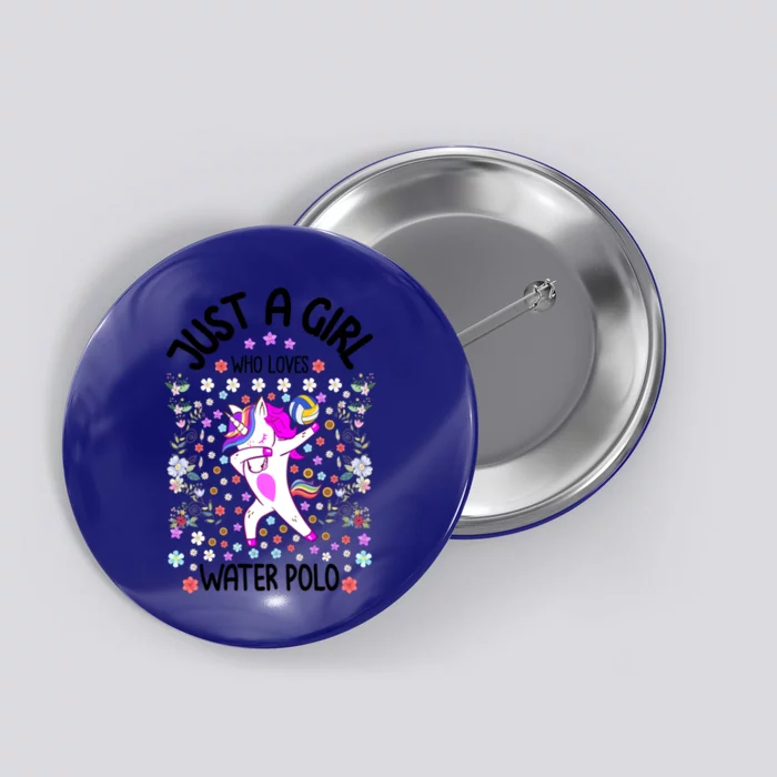 Sports Gift Just A Who Loves Water Polo Gift Button