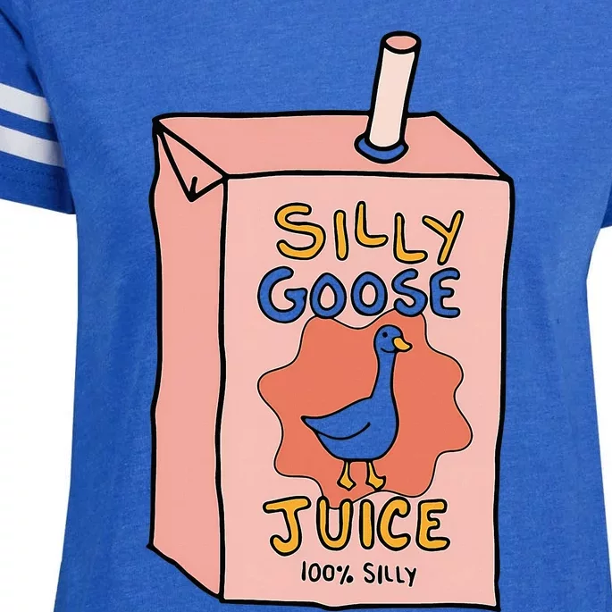 Silly Goose Juice Funny Goose Meme Bird Lover Sarcastic Enza Ladies Jersey Football T-Shirt