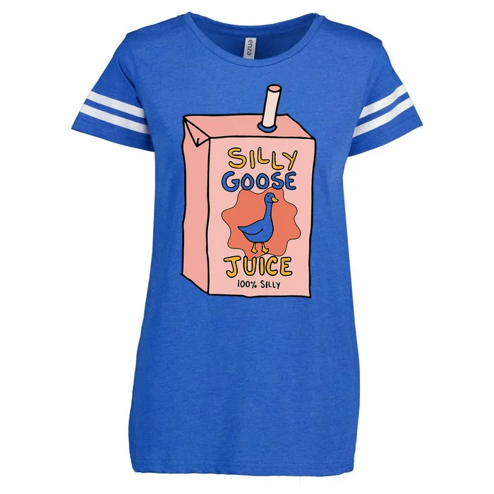 Silly Goose Juice Funny Goose Meme Bird Lover Sarcastic Enza Ladies Jersey Football T-Shirt