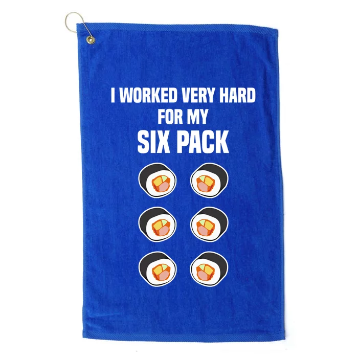 Sushi Gift Joke Six Pack Sushi Fan Sushi Lover Sushi Rolls Meaningful Gift Platinum Collection Golf Towel