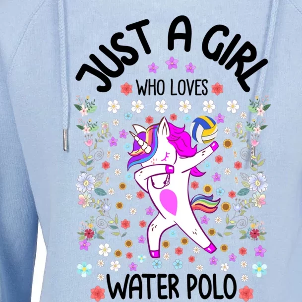 Sports Gift Just A Who Loves Water Polo Gift Womens Funnel Neck Pullover Hood