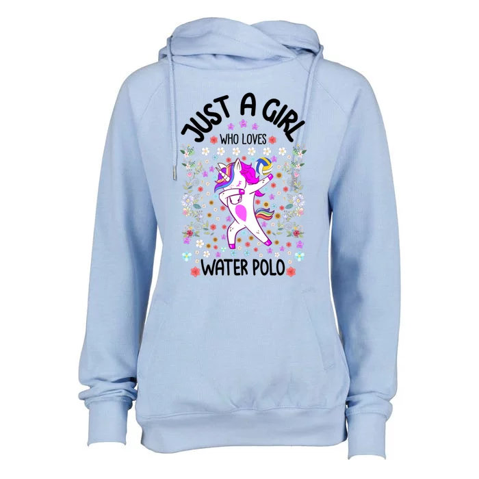 Sports Gift Just A Who Loves Water Polo Gift Womens Funnel Neck Pullover Hood