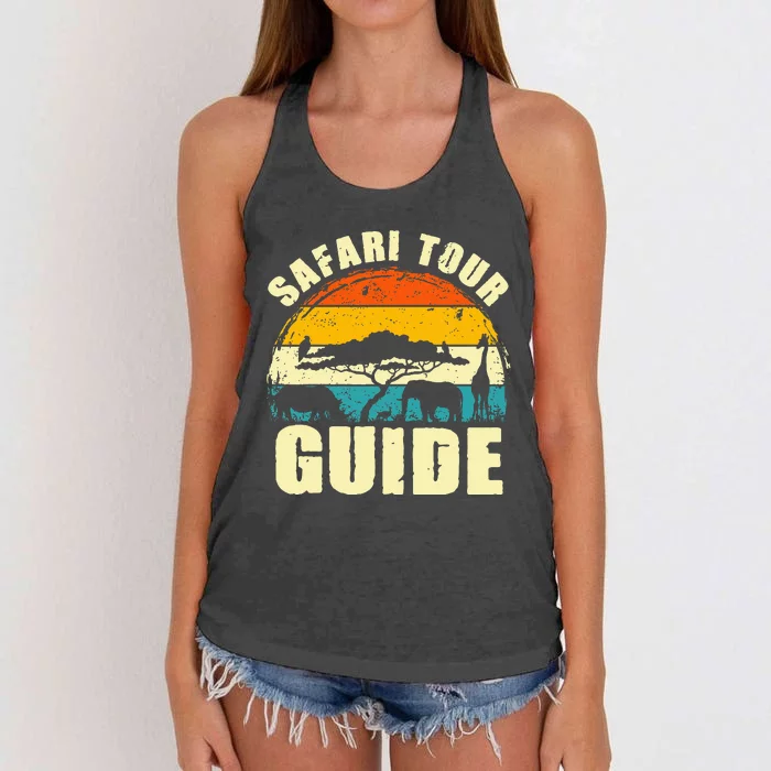 Safari Guide Kenya Tanzania Namibia Animal Gift Women's Knotted Racerback Tank