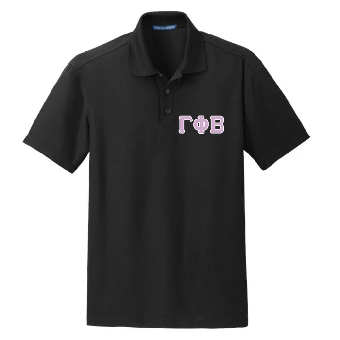 Sorority Greek Letter Dry Zone Grid Performance Polo