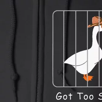 Silly Goose Lover Mugshot Meme Got Too Silly Full Zip Hoodie