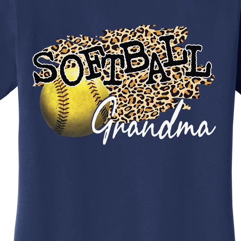 Softball Grandma Leopard Softball Grandma Women's T-Shirt