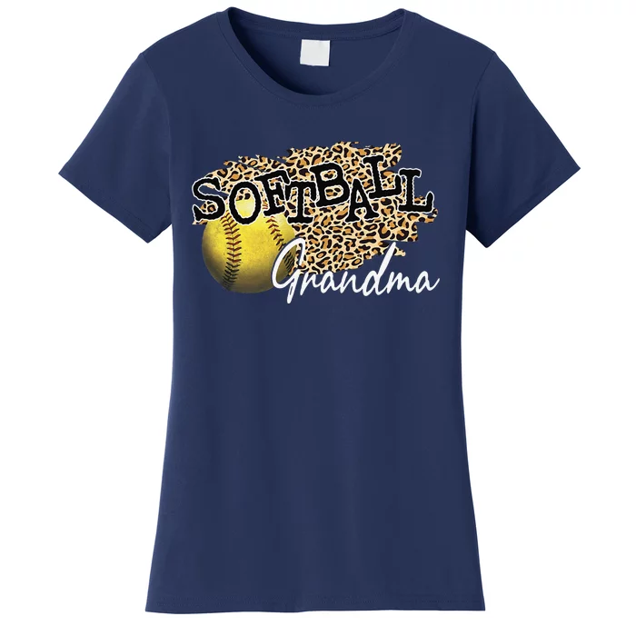 Softball Grandma Leopard Softball Grandma Women's T-Shirt