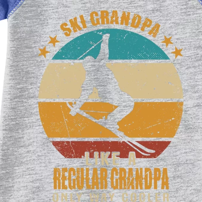 Ski Grandpa Like A Regular Grandpa Only Way Cooler Gift Skiing Gift Infant Baby Jersey Bodysuit