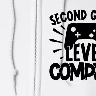 Second Grade Level Complete Last Day Of School Graduate Full Zip Hoodie