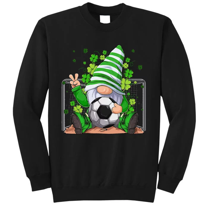 Soccer Gnome Lucky Shamrock Irish St Patrick's Day Sweatshirt