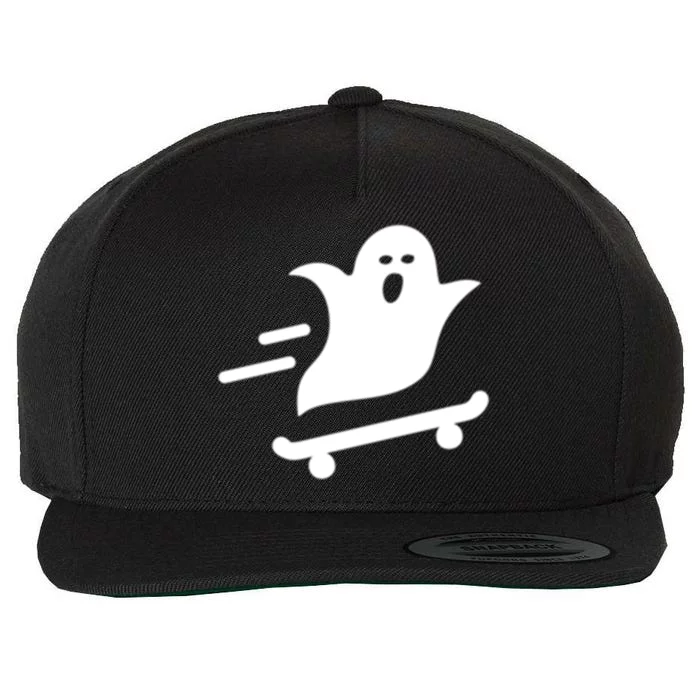 Skater Ghost Lazy Halloween Skateboarding Costume Skateboard Gift Wool Snapback Cap