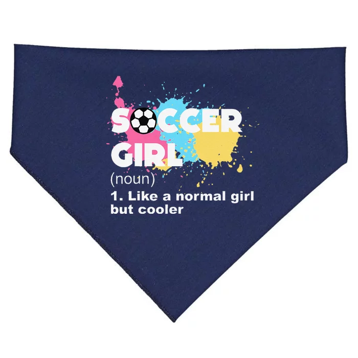 Soccer Girl Like A Normal Girl But Cooler USA-Made Doggie Bandana