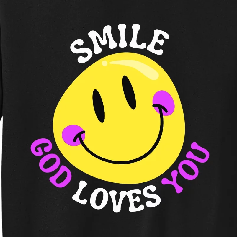 Smile God Loves You Happy Faith Love Jesus Christ VBS Cute Sweatshirt