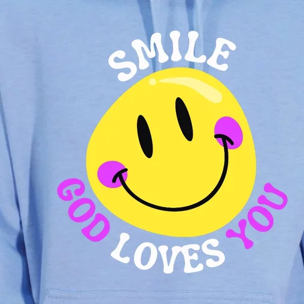 Smile God Loves You Happy Faith Love Jesus Christ VBS Cute Unisex Surf Hoodie