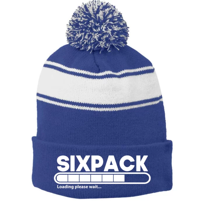 Sixcool Giftpack Loading Please Wait Loading Gift Stripe Pom Pom Beanie