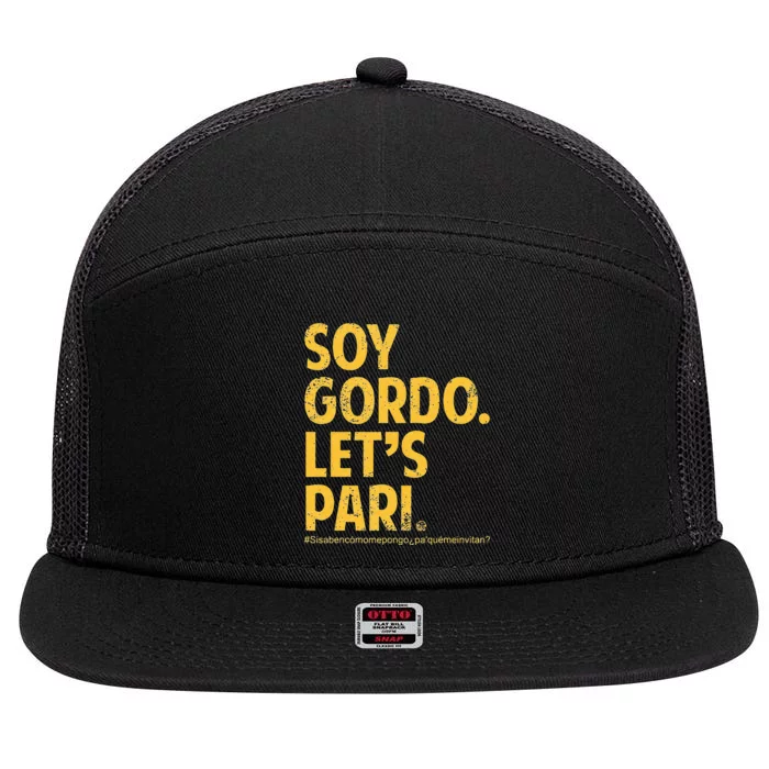 Soy Gordo Lets Pari 7 Panel Mesh Trucker Snapback Hat