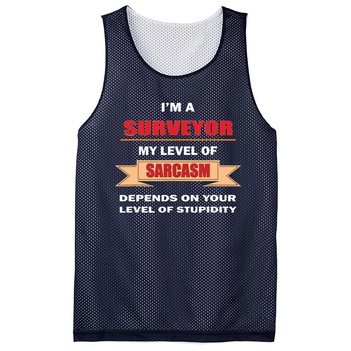 Surveyor Gifts Land Surveying Tools Sarcasm Stupidity Mesh Reversible Basketball Jersey Tank