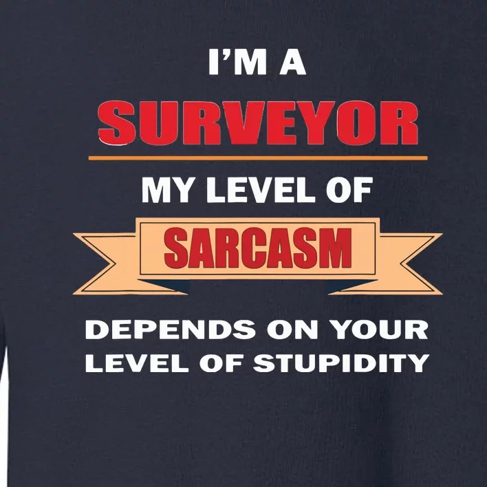 Surveyor Gifts Land Surveying Tools Sarcasm Stupidity Toddler Sweatshirt