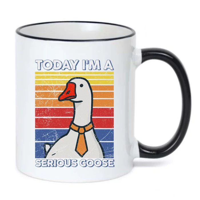 Serious Goose Lover Funny Goose Design Black Color Changing Mug