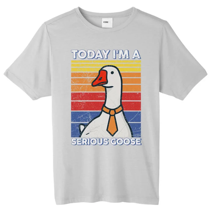 Serious Goose Lover Funny Goose Design ChromaSoft Performance T-Shirt