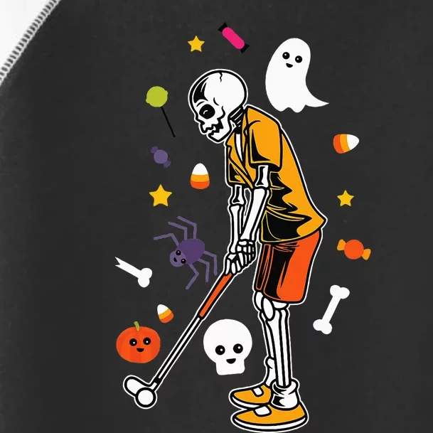 Skeleton Golfing Lazy DIY Halloween Costume Sport Toddler Fine Jersey T-Shirt