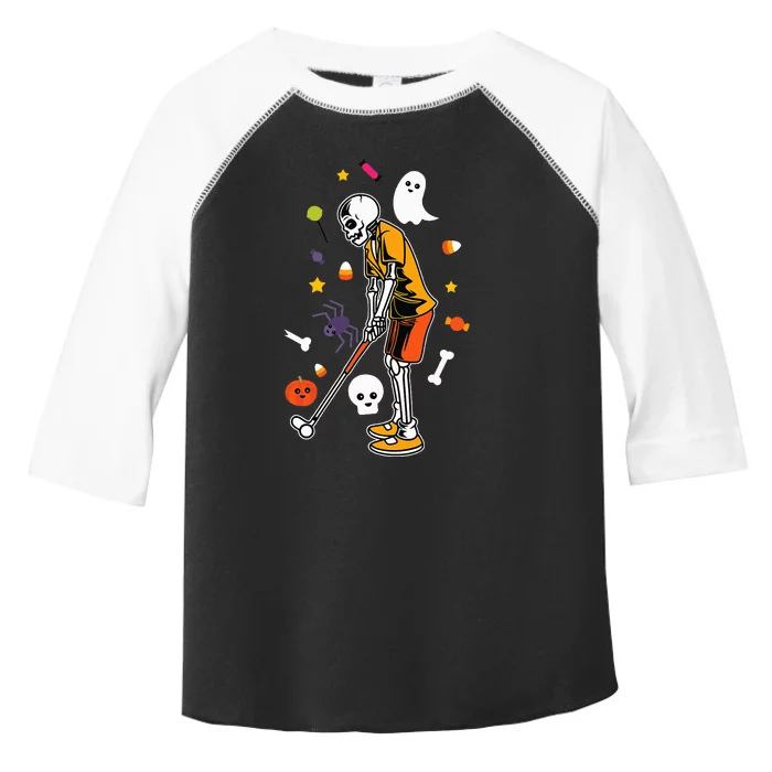 Skeleton Golfing Lazy DIY Halloween Costume Sport Toddler Fine Jersey T-Shirt