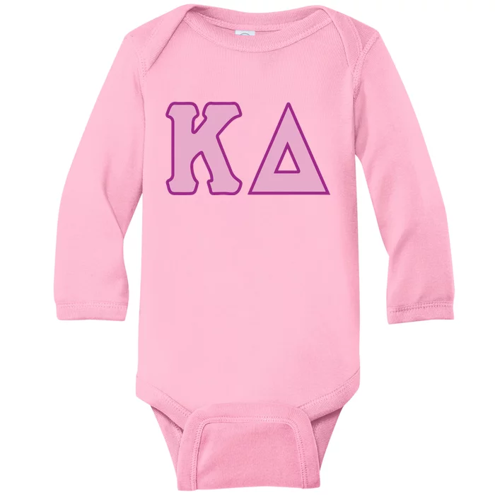 Sorority Greek Letter Baby Long Sleeve Bodysuit