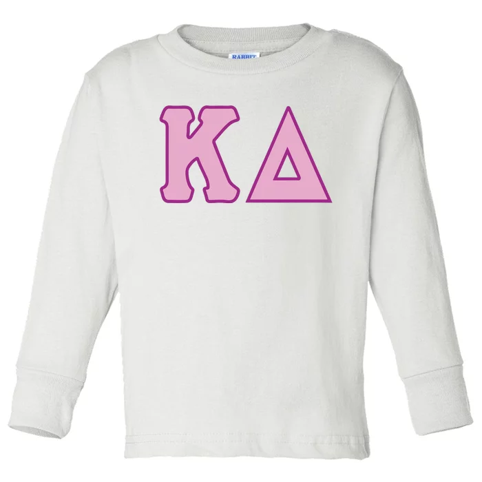 Sorority Greek Letter Toddler Long Sleeve Shirt