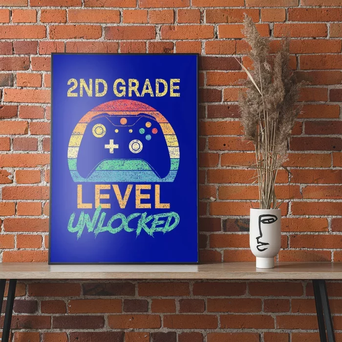 Second Grade Level Unlocked Gamer 1st Day Of School Poster