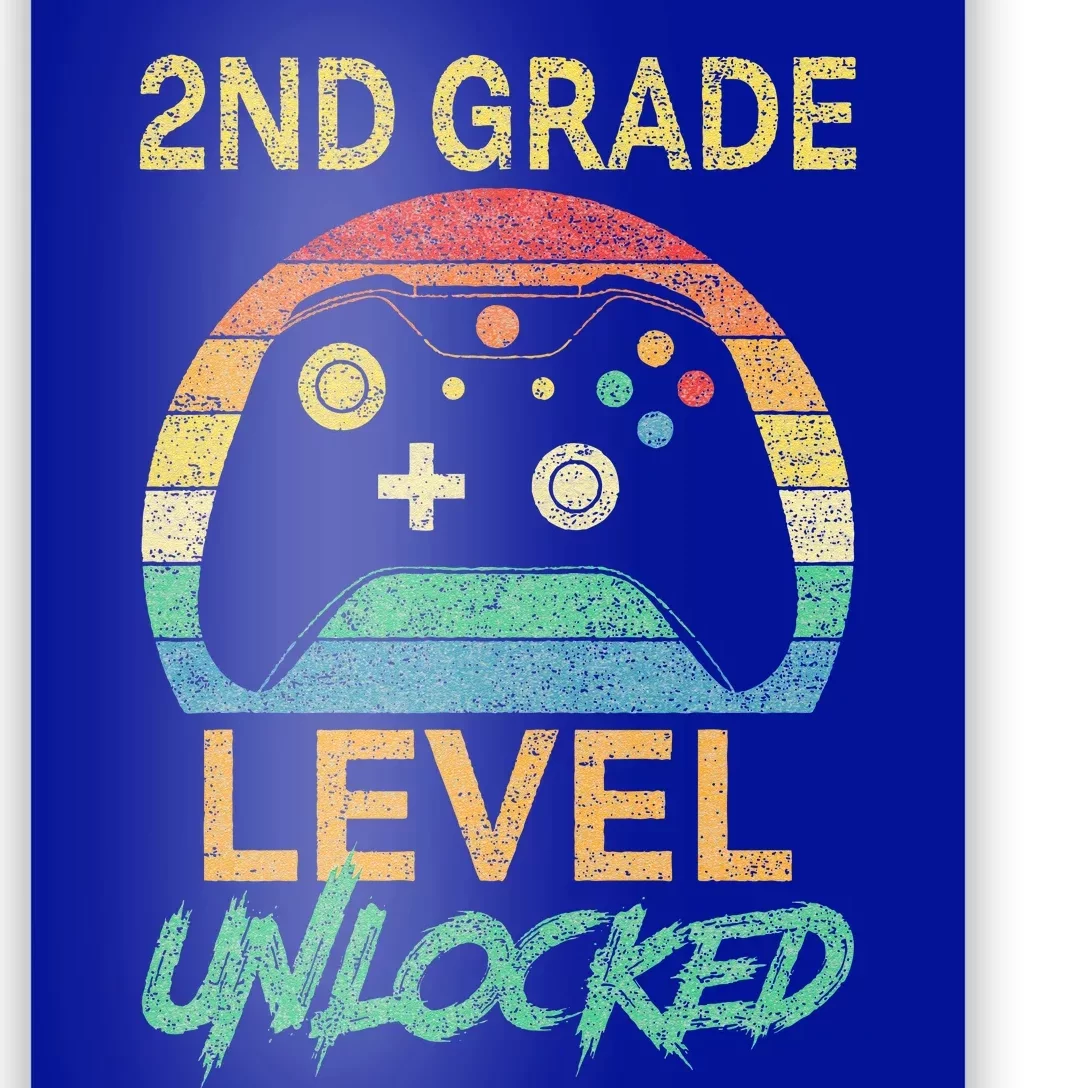 Second Grade Level Unlocked Gamer 1st Day Of School Poster