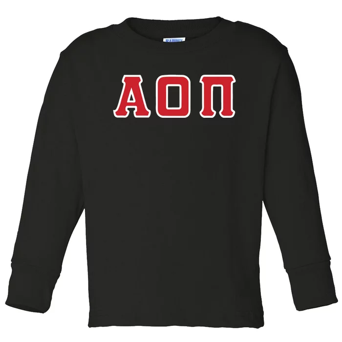 Sorority Greek Letter Toddler Long Sleeve Shirt