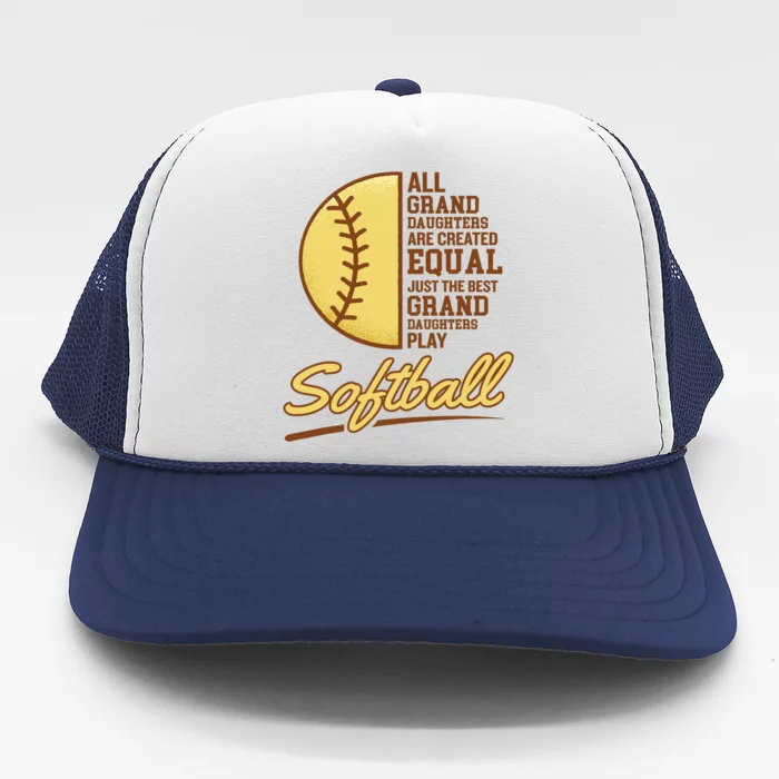 Softball Grandparent My Granddaughter Plays Softball For Granddaughter Trucker Hat