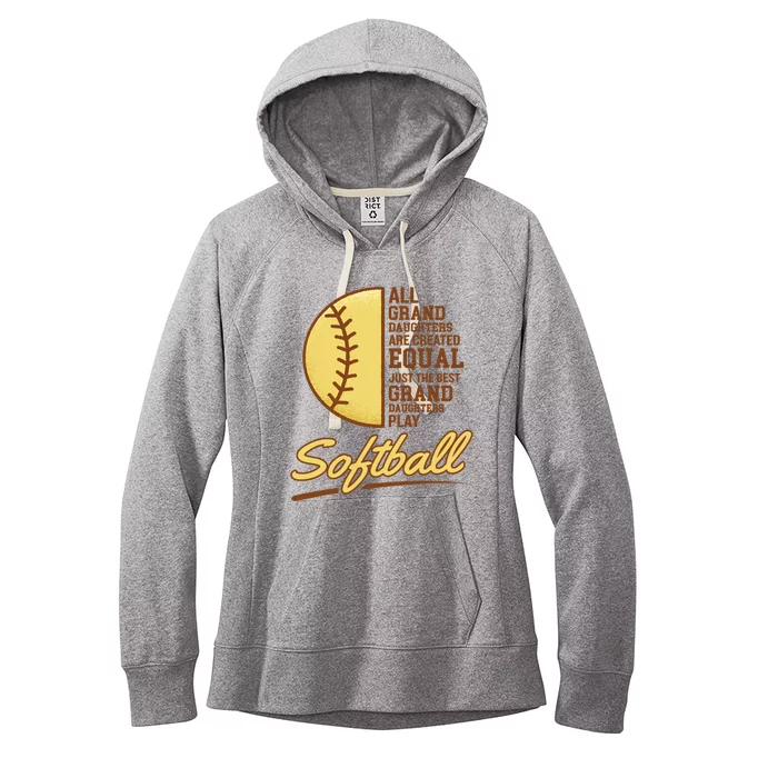 Softball Grandparent My Granddaughter Plays Softball For Granddaughter Women's Fleece Hoodie