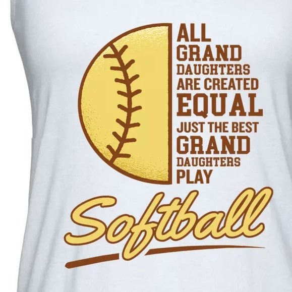 Softball Grandparent My Granddaughter Plays Softball For Granddaughter Ladies Essential Flowy Tank