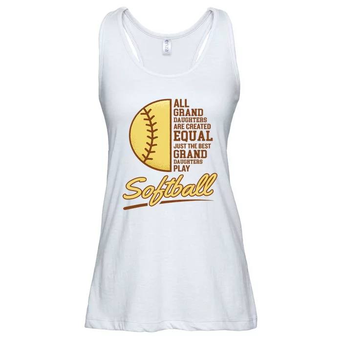 Softball Grandparent My Granddaughter Plays Softball For Granddaughter Ladies Essential Flowy Tank