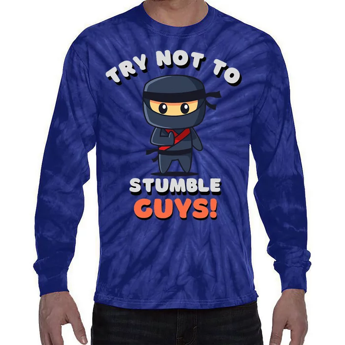 Stumble Guys Merch T Ninjas Games Tie-Dye Long Sleeve Shirt