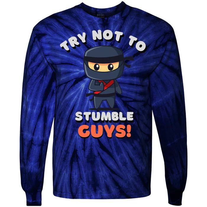 Stumble Guys Merch T Ninjas Games Tie-Dye Long Sleeve Shirt