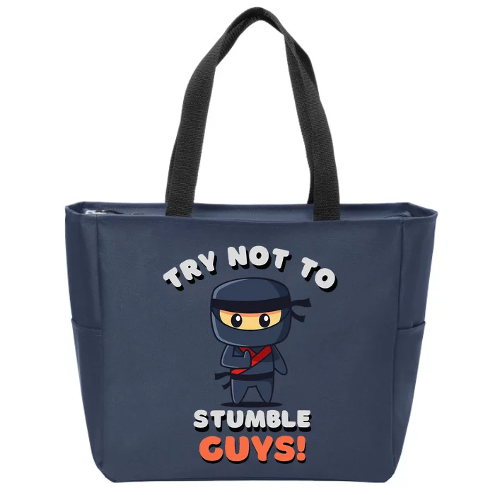 Stumble Guys Merch T Ninjas Games Zip Tote Bag