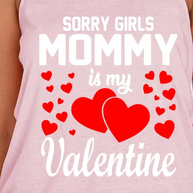 Sorry Girl Mommy Is My Valentine Gifts Idea Women's Knotted Racerback Tank