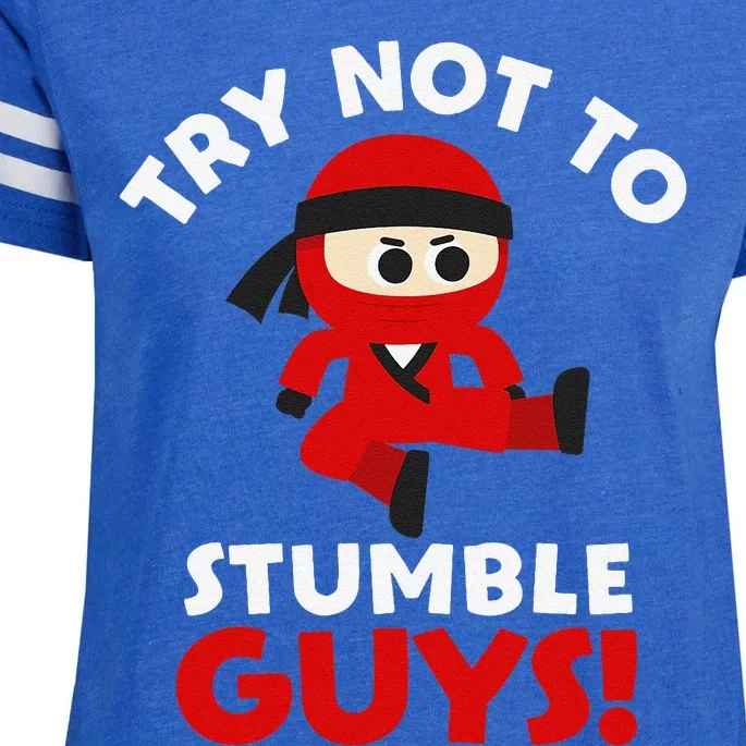 Stumble Guys Merch T Ninjas Games Stumble Guys Enza Ladies Jersey Football T-Shirt