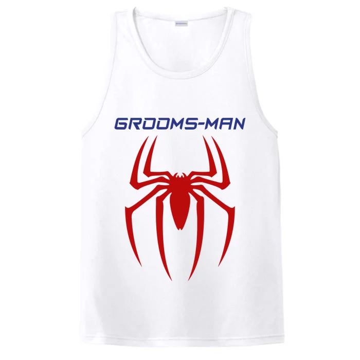 Spider Grooms Man Performance Tank