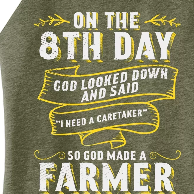 So God Made a Farmer Farming Agriculture Women’s Perfect Tri Rocker Tank