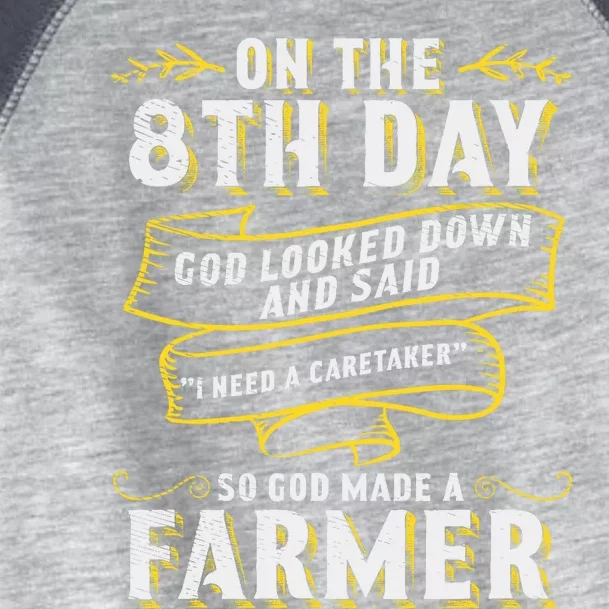 So God Made a Farmer Farming Agriculture Toddler Fine Jersey T-Shirt