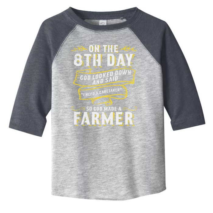 So God Made a Farmer Farming Agriculture Toddler Fine Jersey T-Shirt