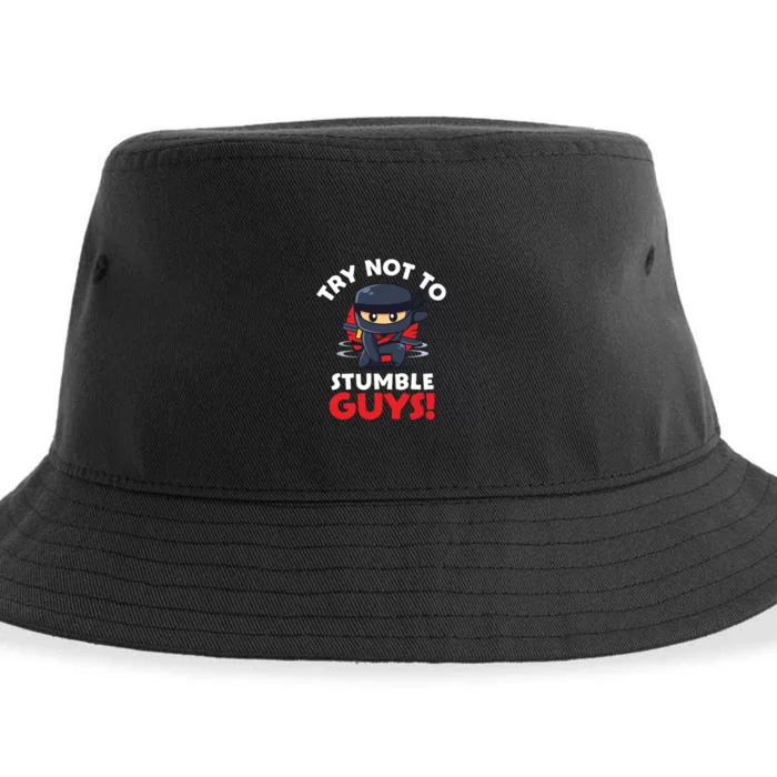 Stumble Guys Merch Ninjas Games Stumble Guys Sustainable Bucket Hat