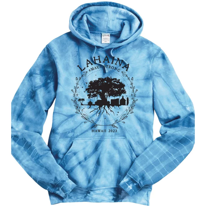 Supportive Golden Maui Strong Lahaina Banyan Tree Maui Hawaii Shoreline Tie Dye Hoodie