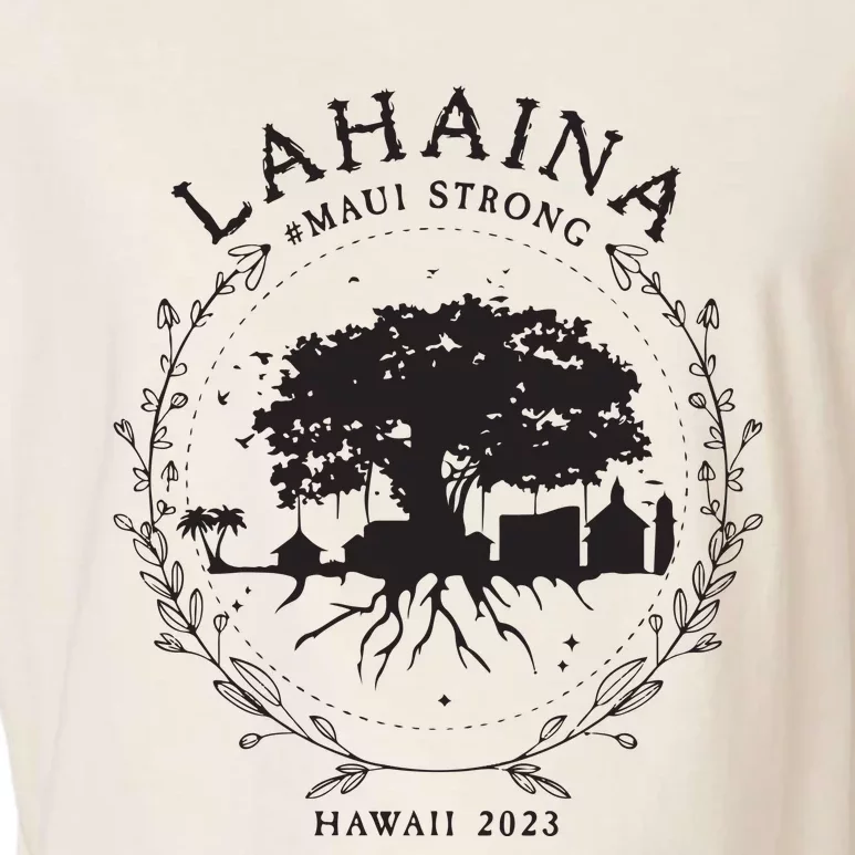 Supportive Golden Maui Strong Lahaina Banyan Tree Maui Hawaii Shoreline Garment-Dyed Women's Muscle Tee