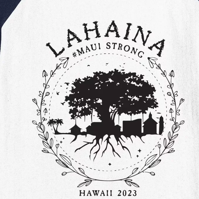 Supportive Golden Maui Strong Lahaina Banyan Tree Maui Hawaii Shoreline Baseball Sleeve Shirt